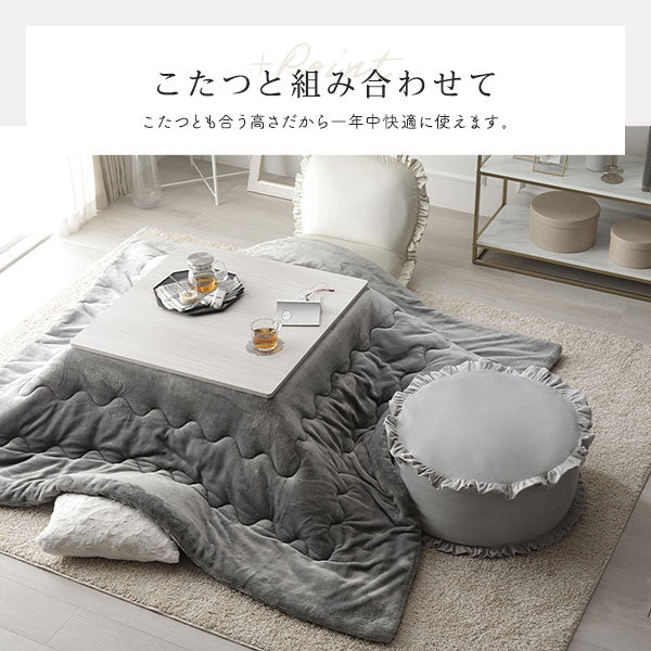 ニュアンスカラー 布団が収納できるクッションカバー パールグレー - Image 12