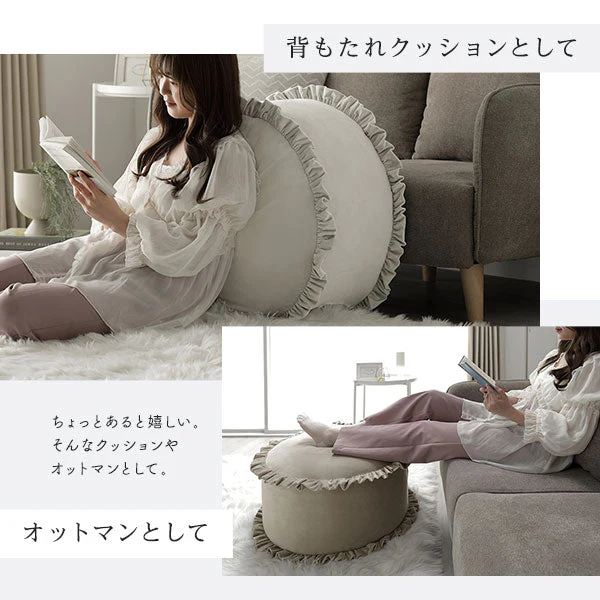 ニュアンスカラー 布団が収納できるクッションカバー スモーキーグリーン - Image 5