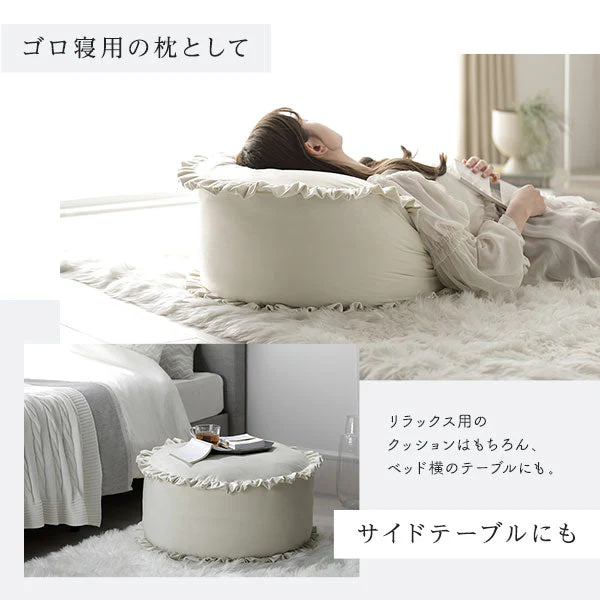 ニュアンスカラー 布団が収納できるクッションカバー スモーキーグリーン - Image 6