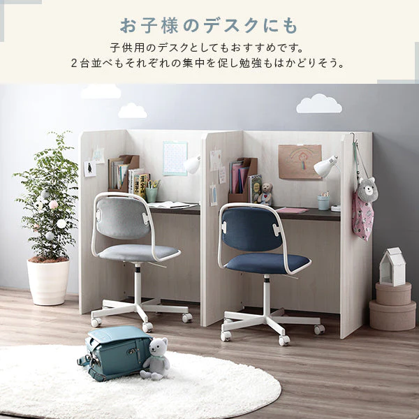 パーテーションデスク 木製 幅90cm ブラウン×ブラウン - Image 6