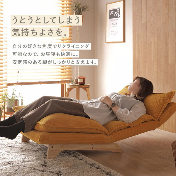 日本製 ふかふかハイバックリクライニングソファ デニム調生地 アッシュグレー - Image 10